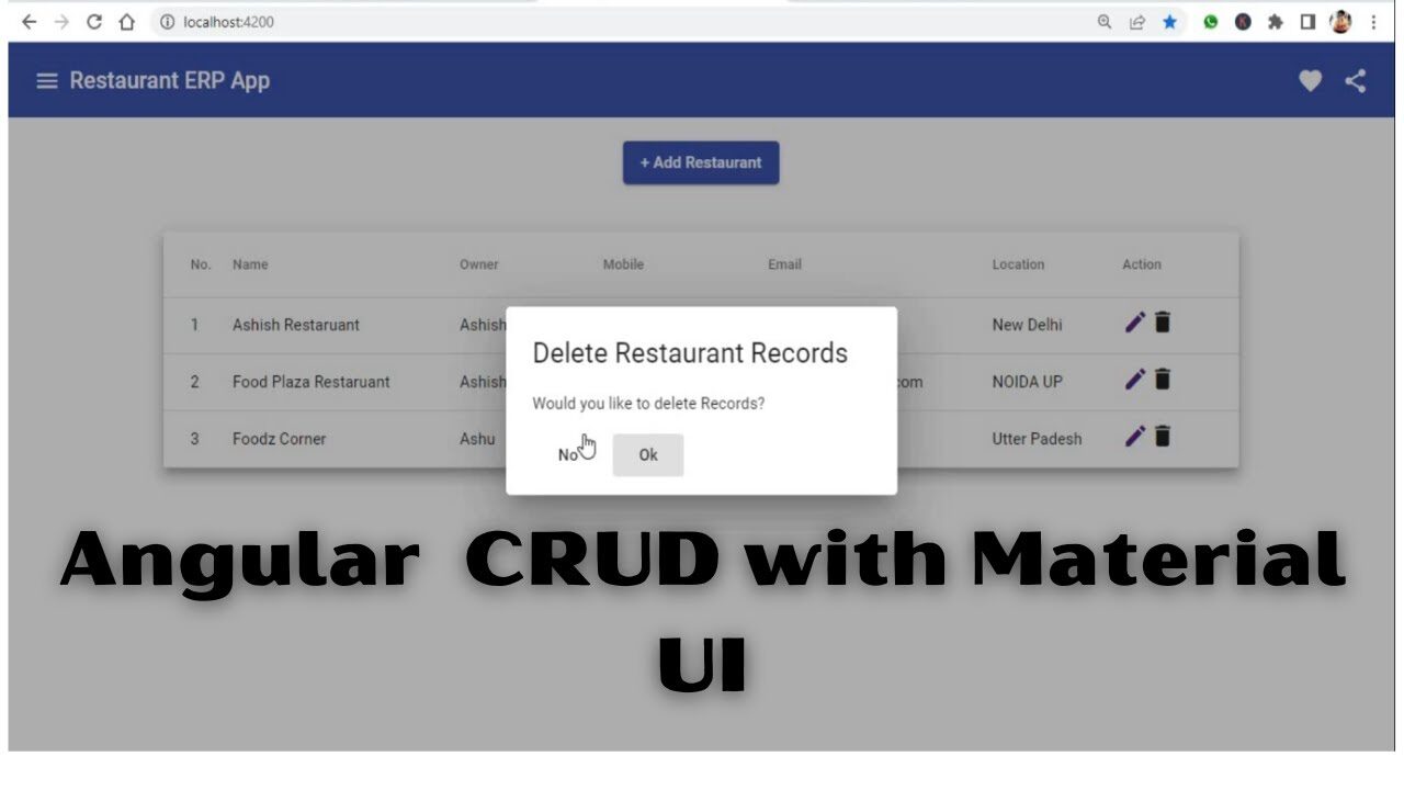 Using Angular Material UI And Json-server For CRUD Operations In ...